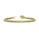 1 - Izarra 3.10 mm Yellow and White Diamond Eternity Tennis Bracelet 