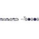 2 - Izarra 3.10 mm Blue Sapphire and Diamond Eternity Tennis Bracelet 