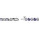 2 - Izarra 3.10 mm Iolite and Lab Grown Diamond Eternity Tennis Bracelet 