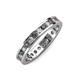 3 - Celina 2.40 mm Round Lab Created Alexandrite and Diamond Eternity Band 