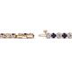 2 - Izarra 3.10 mm Blue Sapphire and Diamond Eternity Tennis Bracelet 