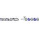 2 - Izarra 3.10 mm Tanzanite and Diamond Eternity Tennis Bracelet 