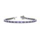 1 - Izarra 2.90 mm Tanzanite and Lab Grown Diamond Eternity Tennis Bracelet 