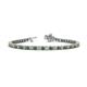 1 - Izarra 2.90 mm Green Garnet and Lab Grown Diamond Eternity Tennis Bracelet 