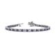 1 - Izarra 2.90 mm Iolite and Lab Grown Diamond Eternity Tennis Bracelet 