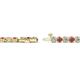 2 - Izarra 2.90 mm Rhodolite Garnet and Lab Grown Diamond Eternity Tennis Bracelet 
