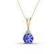1 - Agatha Round Tanzanite and Diamond Accent Pendant Necklace 