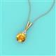 2 - Agatha Round Citrine and Diamond Accent Pendant Necklace 