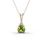 1 - Agatha Round Peridot and Diamond Accent Pendant Necklace 