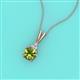 2 - Agatha Round Peridot and Diamond Accent Pendant Necklace 
