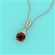 2 - Agatha Round Red Garnet and Diamond Accent Pendant Necklace 