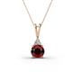 1 - Agatha Round Red Garnet and Diamond Accent Pendant Necklace 