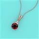 2 - Agatha Round Red Garnet and Diamond Accent Pendant Necklace 