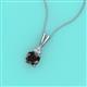 2 - Agatha Round Black Diamond and White Diamond Accent Pendant Necklace 