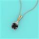 2 - Agatha Round Black Diamond and White Diamond Accent Pendant Necklace 