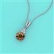 2 - Agatha Round Smoky Quartz and Diamond Accent Pendant Necklace 