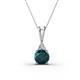 1 - Agatha Round London Blue Topaz and Diamond Accent Pendant Necklace 