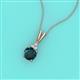 2 - Agatha Round London Blue Topaz and Diamond Accent Pendant Necklace 