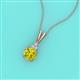 2 - Agatha Round Yellow Diamond and White Diamond Accent Pendant Necklace 