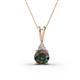 1 - Agatha Round Lab Created Alexandrite and Diamond Accent Pendant Necklace 