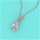 2 - Agatha Round Forever Brilliant Moissanite and Diamond Accent Pendant Necklace 