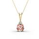 1 - Agatha Round Morganite and Diamond Accent Pendant Necklace 