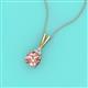2 - Agatha Round Morganite and Diamond Accent Pendant Necklace 