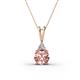 1 - Agatha Round Morganite and Diamond Accent Pendant Necklace 