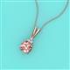 2 - Agatha Round Morganite and Diamond Accent Pendant Necklace 