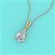 2 - Agatha Round Lab Grown Diamond and Diamond Accent Pendant Necklace 