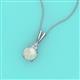 2 - Agatha Round Opal and Diamond Accent Pendant Necklace 