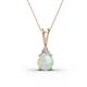1 - Agatha Round Opal and Diamond Accent Pendant Necklace 