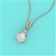 2 - Agatha Round Opal and Diamond Accent Pendant Necklace 