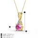 3 - Agatha Round Lab Created Pink Sapphire and Diamond Accent Pendant Necklace 