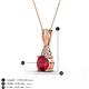 3 - Agatha Round Ruby and Diamond Accent Pendant Necklace 