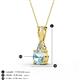 3 - Agatha Round Aquamarine and Diamond Accent Pendant Necklace 
