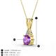 3 - Agatha Round Amethyst and Diamond Accent Pendant Necklace 
