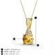 3 - Agatha Round Citrine and Diamond Accent Pendant Necklace 