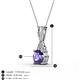 3 - Agatha Round Iolite and Diamond Accent Pendant Necklace 