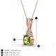 3 - Agatha Round Peridot and Diamond Accent Pendant Necklace 