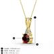 3 - Agatha Round Red Garnet and Diamond Accent Pendant Necklace 