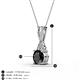 3 - Agatha Round Black Diamond and White Diamond Accent Pendant Necklace 