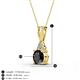 3 - Agatha Round Black Diamond and White Diamond Accent Pendant Necklace 