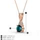 3 - Agatha Round London Blue Topaz and Diamond Accent Pendant Necklace 