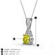 3 - Agatha Round Yellow Diamond and White Diamond Accent Pendant Necklace 