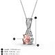 3 - Agatha Round Morganite and Diamond Accent Pendant Necklace 