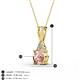 3 - Agatha Round Morganite and Diamond Accent Pendant Necklace 