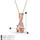3 - Agatha Round Morganite and Diamond Accent Pendant Necklace 