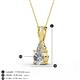 3 - Agatha Round Lab Grown Diamond and Diamond Accent Pendant Necklace 