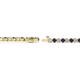 2 - Izarra 2.30 mm Blue Sapphire and Diamond Eternity Tennis Bracelet 